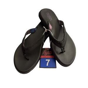 NEW FLojos Sandal Maddy Flip Flop Memory Foam Womens 7 M Black